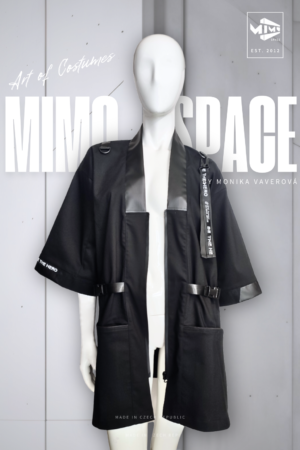 dámské černé kimono v designu Samurai Black z autorské kolekce Moniky Vaverové