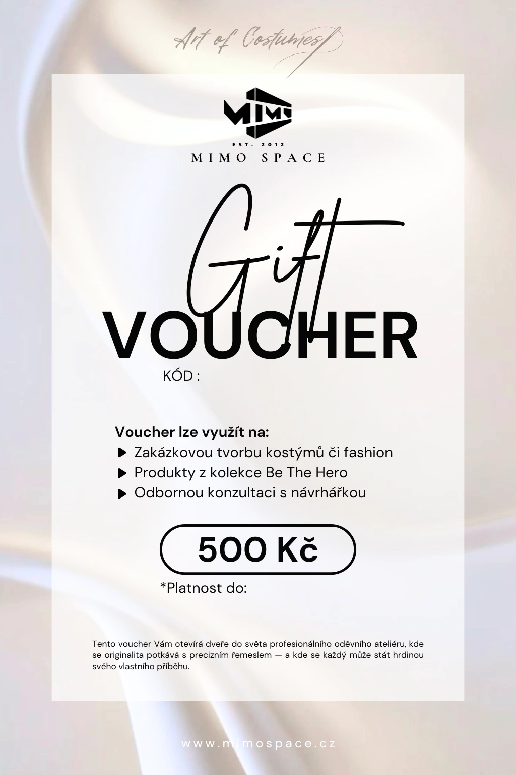 dárkový voucher 500 Kč