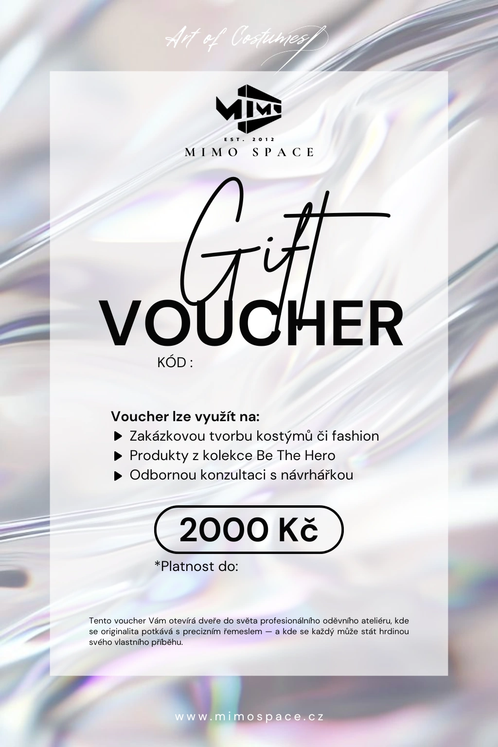 dárkový voucher 2000 Kč