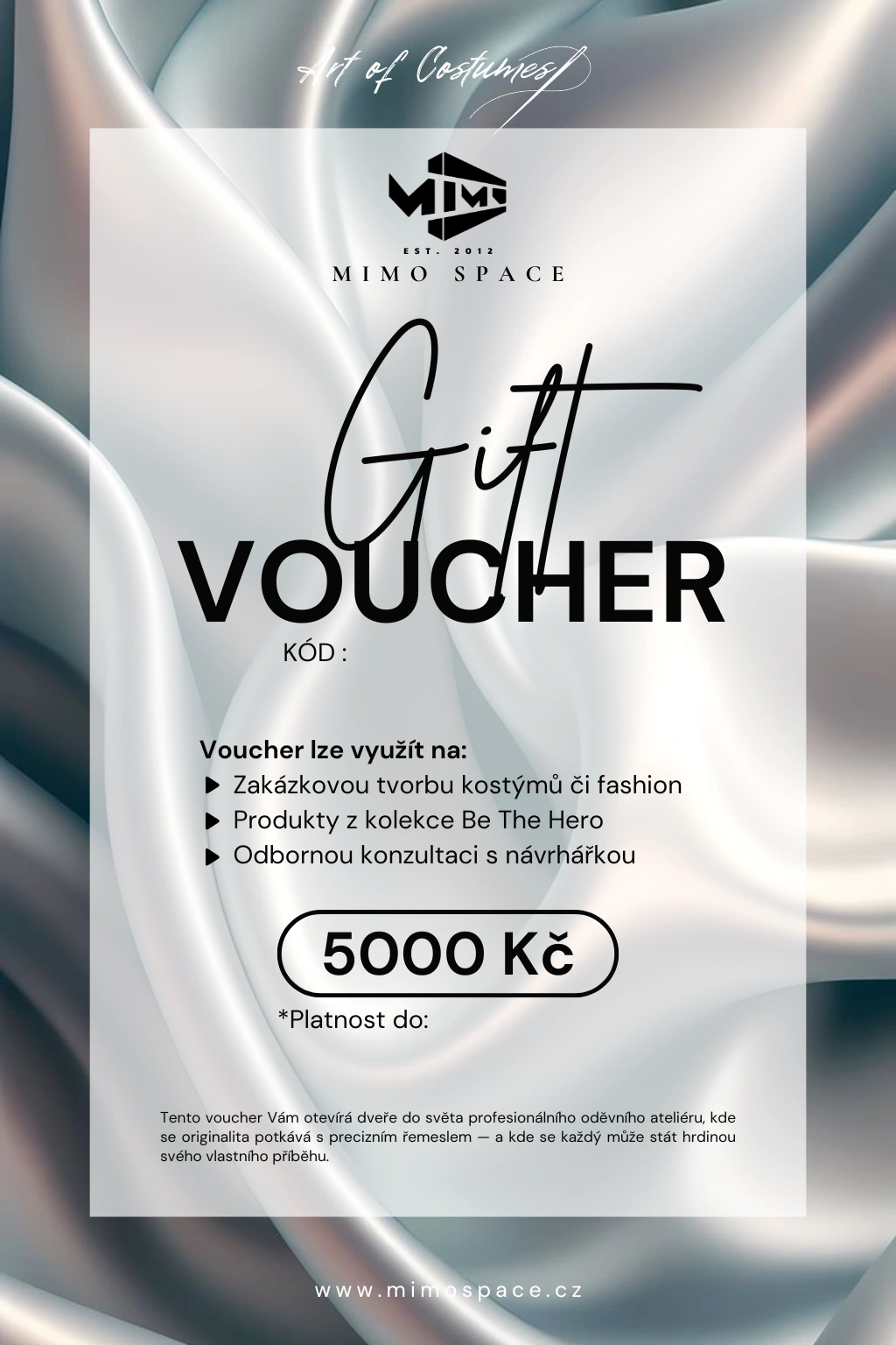 dárkový voucher 5000 Kč